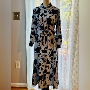 Alfani Blue Long Sleeve Maxi Dress